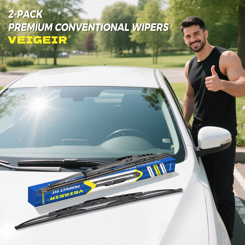 VEIGEIR anti-lift clips keep blades secure at highway speeds.