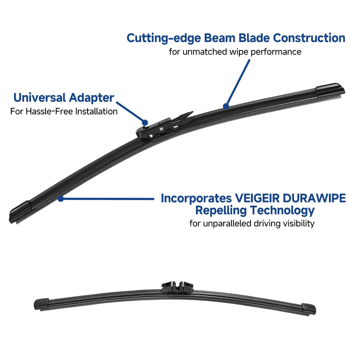VEIGEIR Ford Edge 28 inch front blade close-up on durable frame