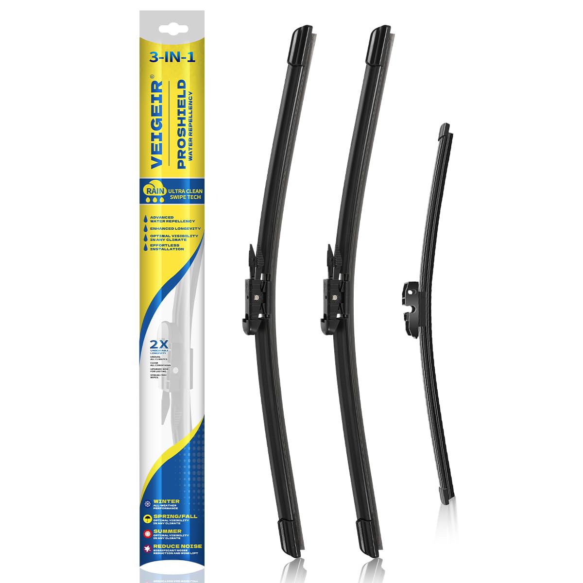 VEIGEIR Ford Edge 28 inch front wiper blades for rain visibility