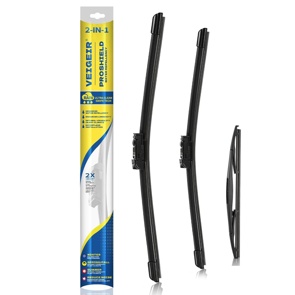 VEIGEIR Forester 26-inch front wiper blade angle view for rain clarity.