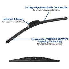 VEIGEIR front 20 inch blade on Ford Escape for smooth quiet wipe