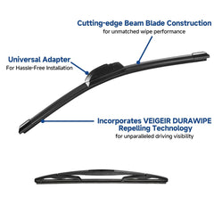 VEIGEIR Jeep Wrangler front 15 inch wiper in action
