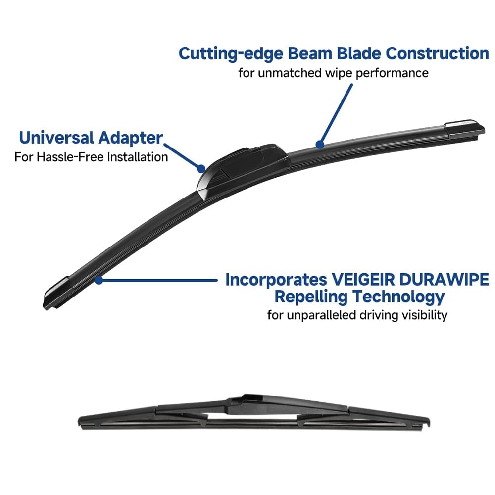 VEIGEIR Mazda3 wiper 19-inch front view for clear passenger-side visibility