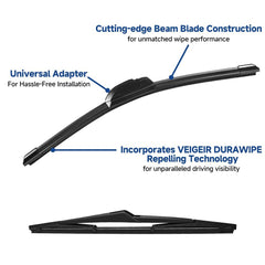 VEIGEIR 14-inch front windshield wiper blade delivering smooth wiping and reduced streaks