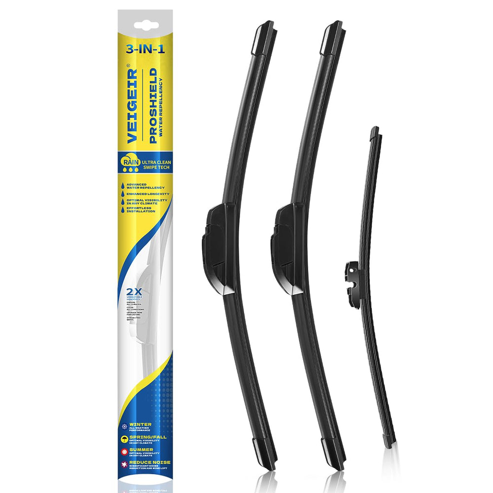VEIGEIR 22-inch front windshield blade in action for rain visibility
