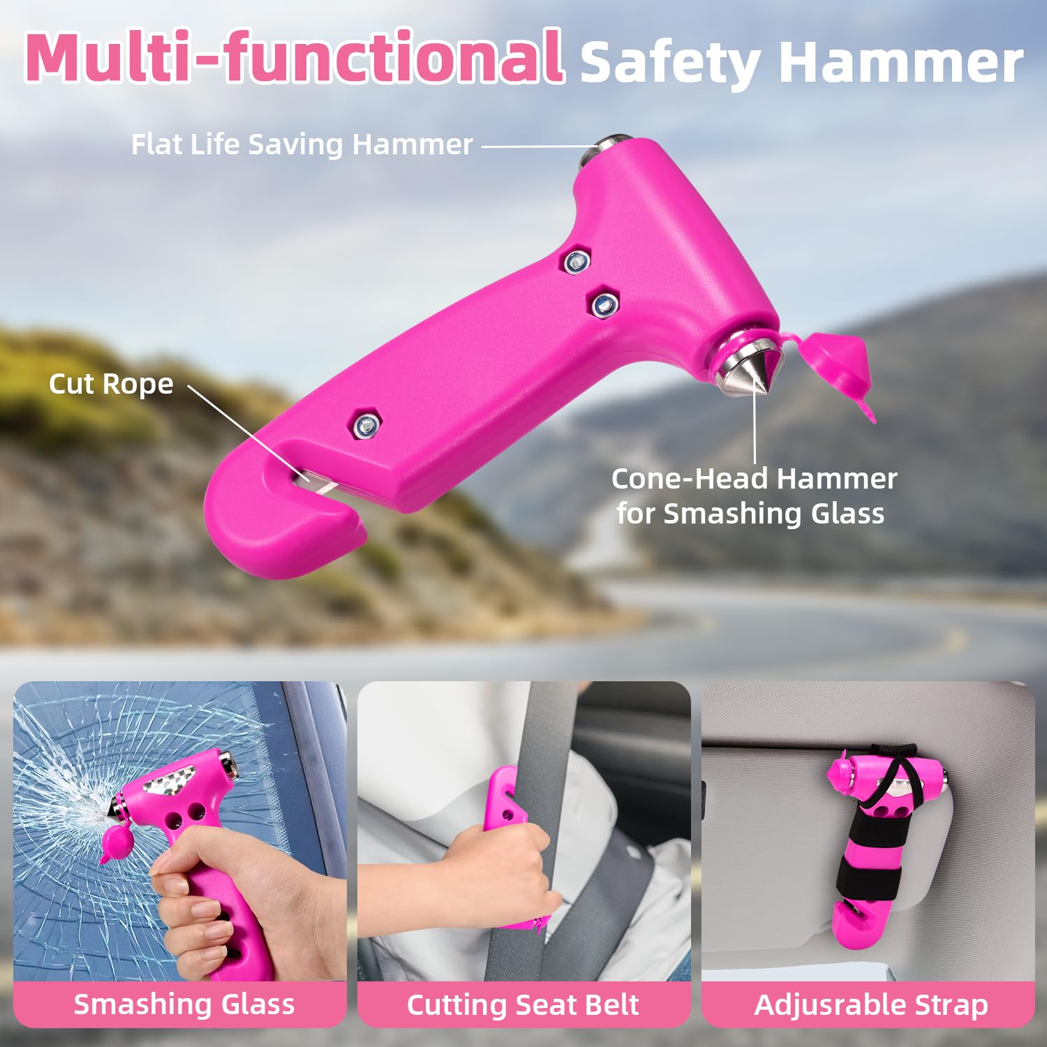 VEIYIE pink gloves protect hands during roadside repairs
