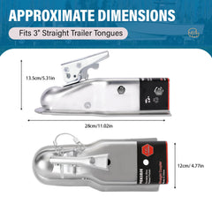 VEKINSE Easy-Lock Latching system enables quick hitching and unhitching.