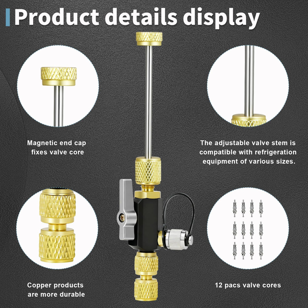 VELQUAI precision double O-ring sealed valve core removal tool for leak-free operation.