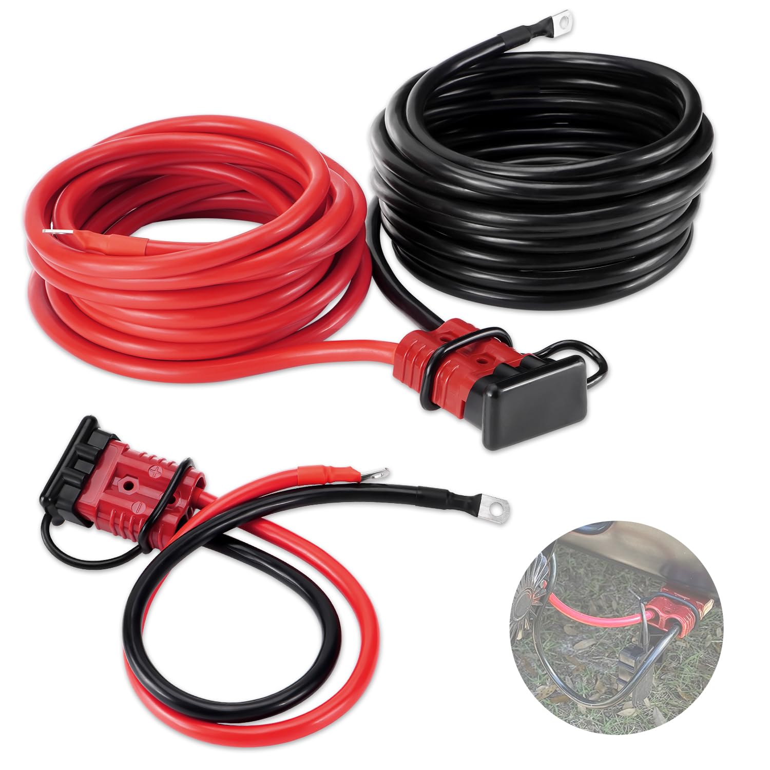 Venussar 24ft quick disconnect winch cable for off-road recovery