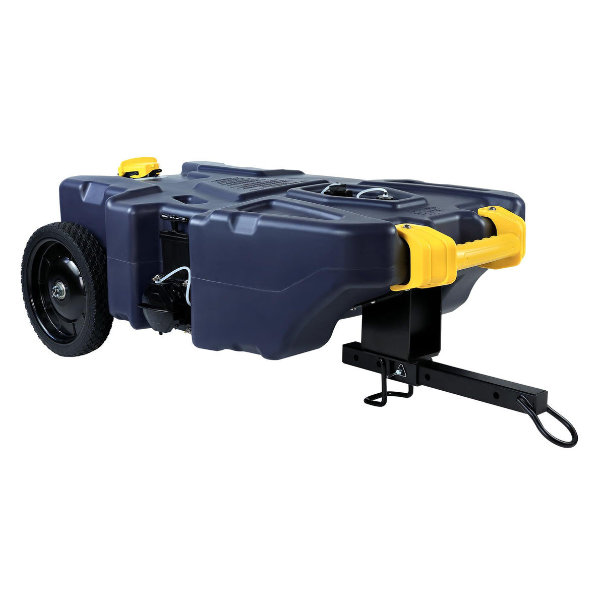 Venustank 30-gallon RV tote tank side view showing compact storage and easy draining.