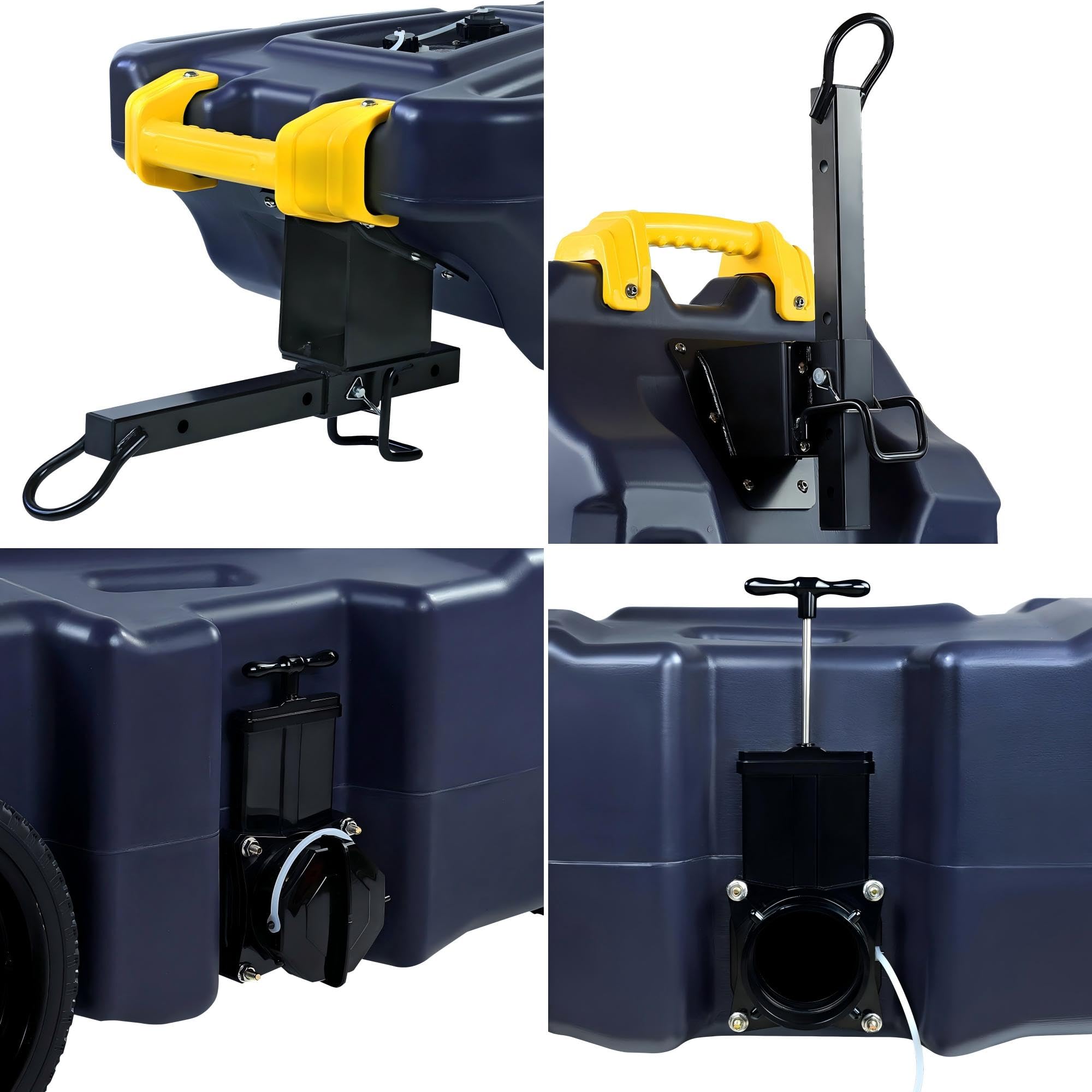 Venustank 30-gallon tank and tow bar enabling suitcase-like rolling.