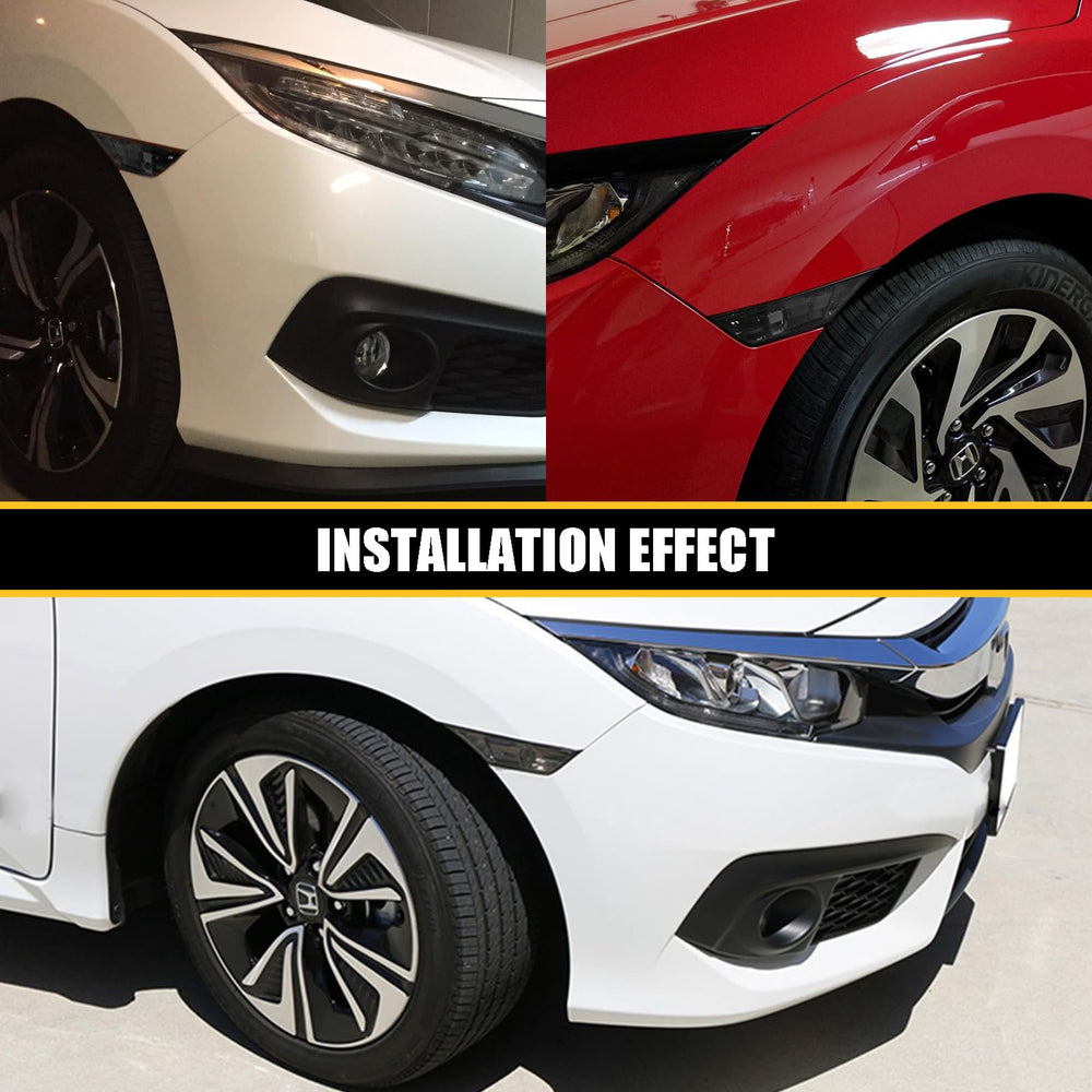 Before and after Venyeeda smoked lens markers enhance exterior styling
