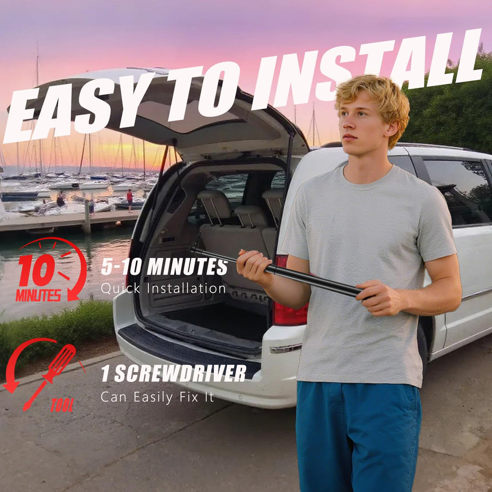 Vepagoo 4535 rear hatch gas strut in action delivers quiet support.