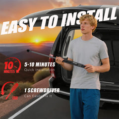 Vepagoo 6156 strut mounted on GMC Yukon with rust-resistant black finish