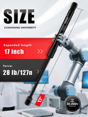 Extended 17.13 inch stroke shown on Vepagoo gas struts for easier access.