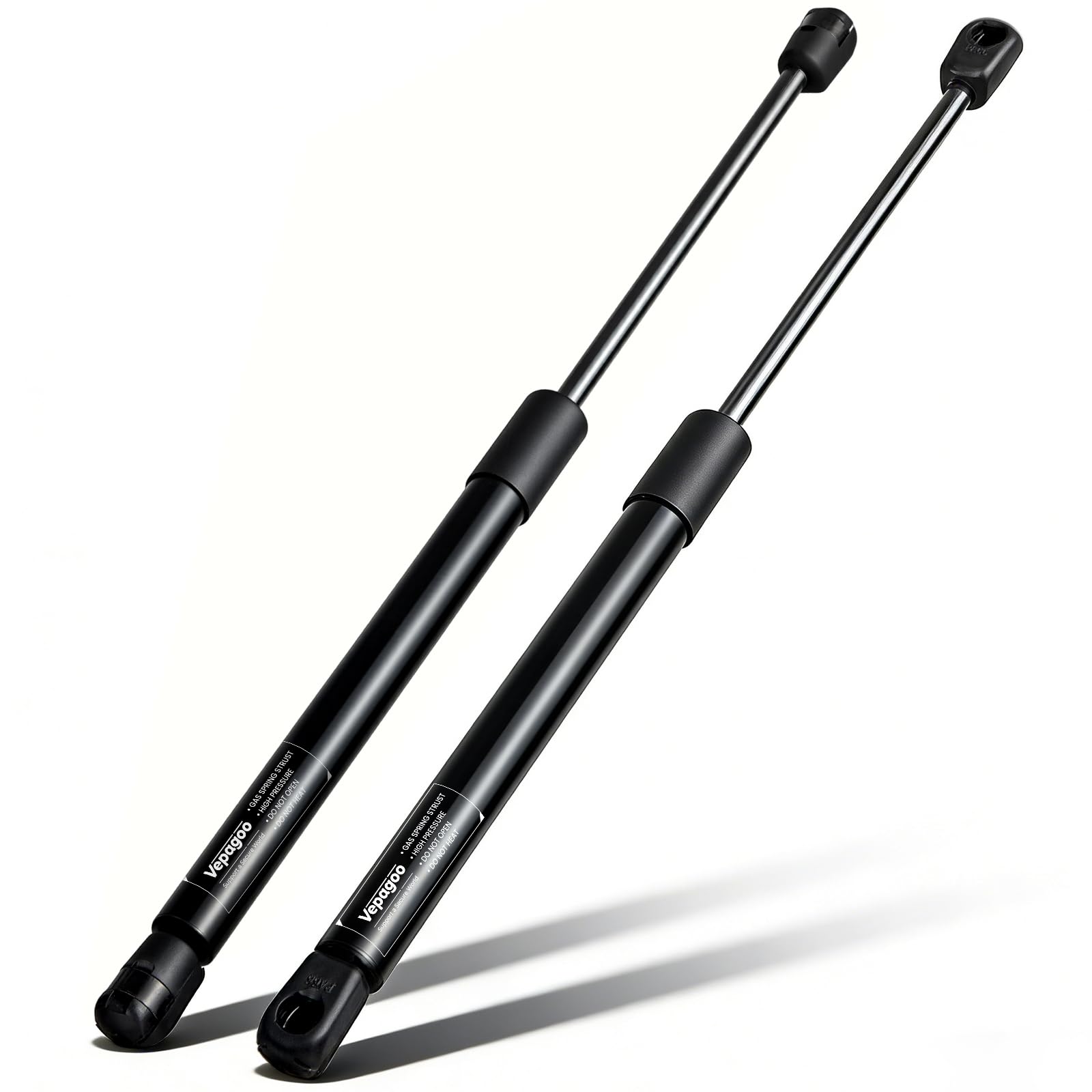 Vepagoo C16-09209 16-inch gas struts side view for camper shell compatibility.