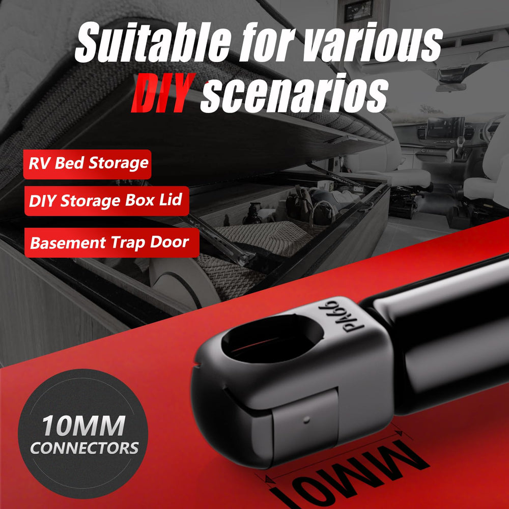 Vepagoo cabinet door gas strut for easy, safe operation.