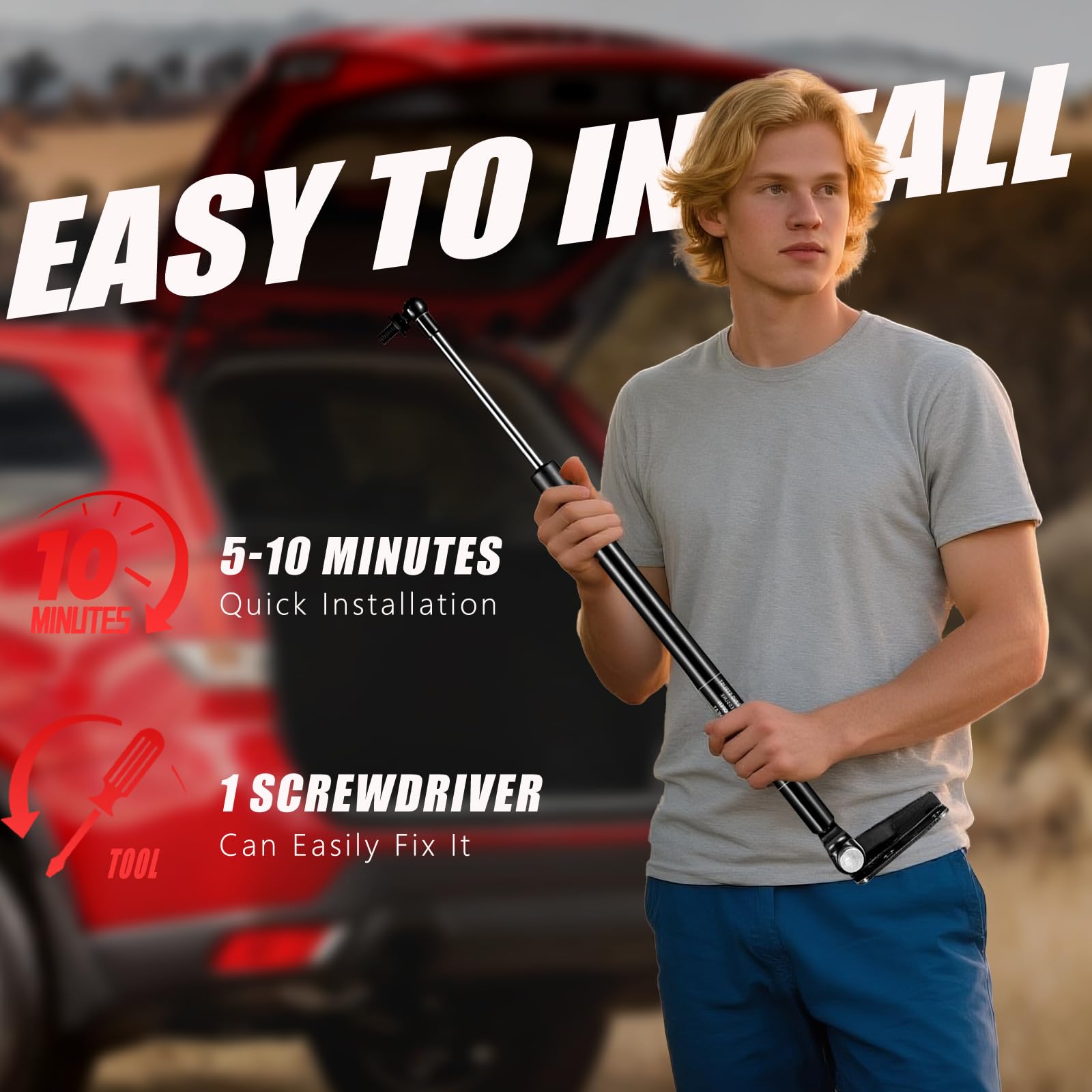 Vepagoo easy installation with a screwdriver in about 5 minutes for Forester liftgate.