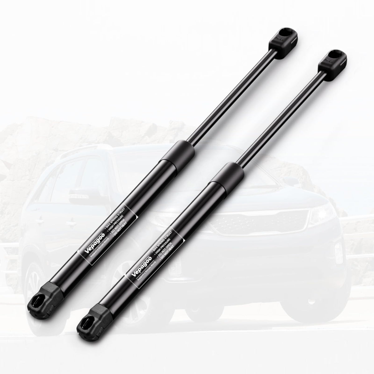 Vepagoo front hood struts assembly ensuring precise fit and smooth hood lift