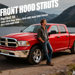 Close-up of Vepagoo hood struts highlighting rugged construction for reliability