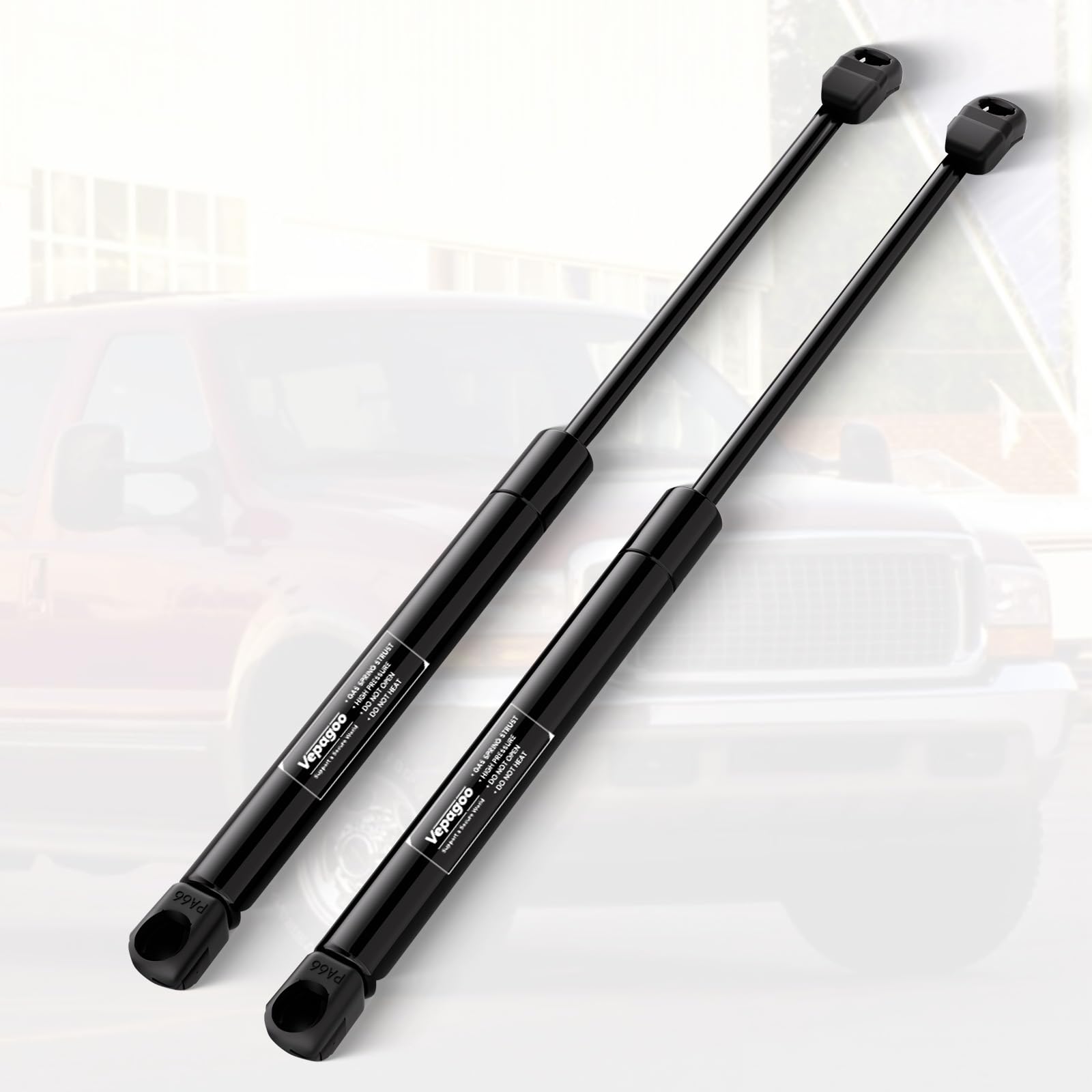 Vepagoo front hood struts for Excursion with smooth lifting and steady support.