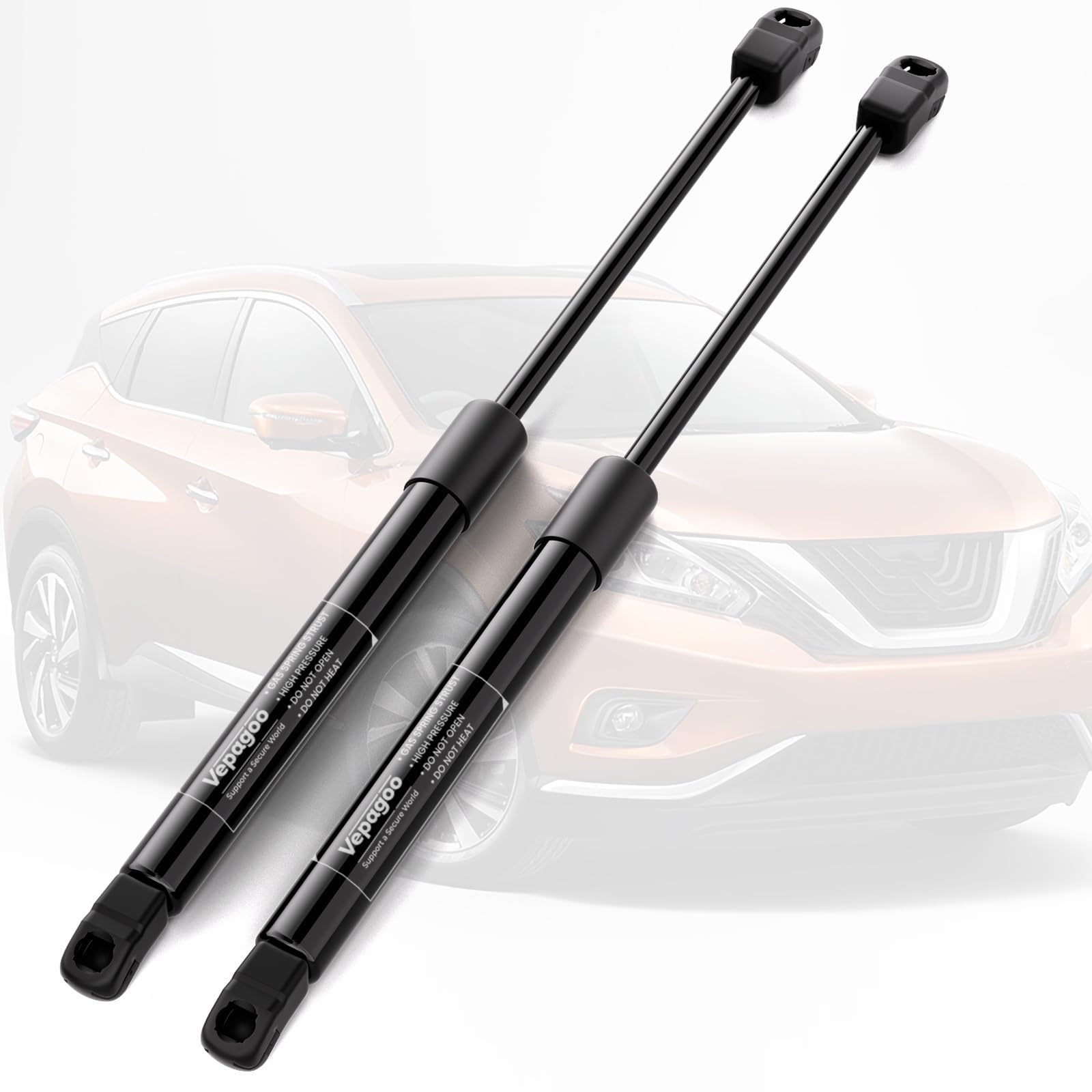 Vepagoo front hood struts installed on Nissan Murano for smooth lifting