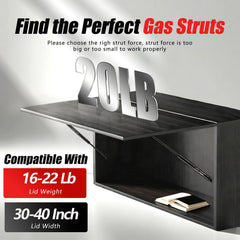 Vepagoo GSNI-5300-20 gas spring for doors ensures steady closing.