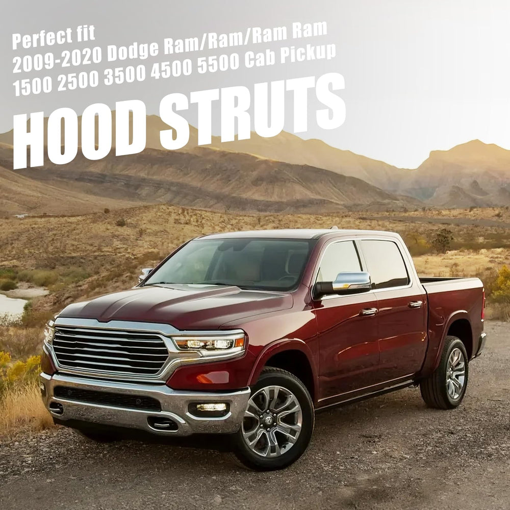 Vepagoo hood shocks showing easy installation and tool-free setup