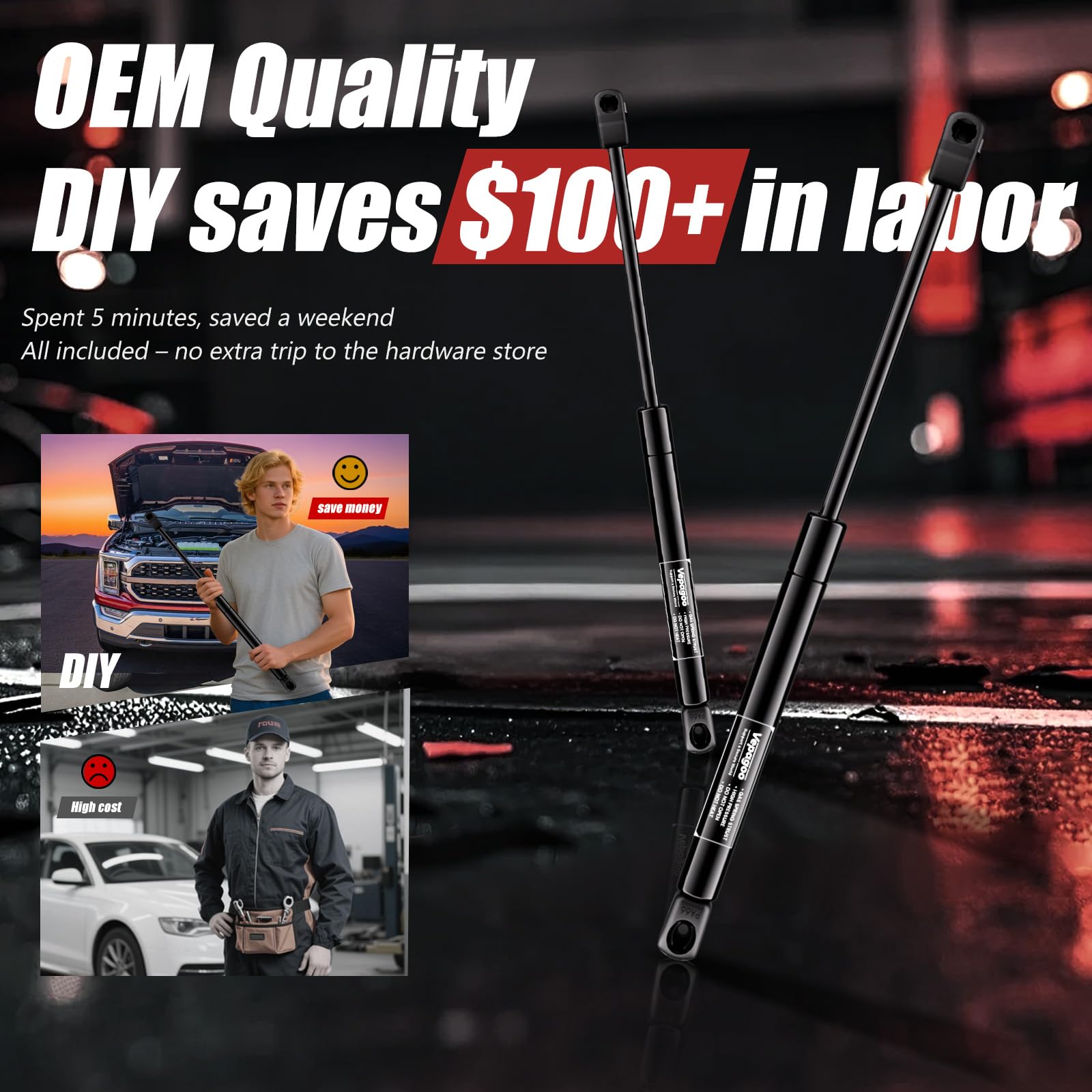 Vepagoo oe-003752 hood strut replacement fits Ford