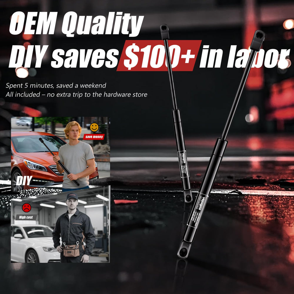 Vepagoo hood struts deliver 71lb force to hold the hood securely