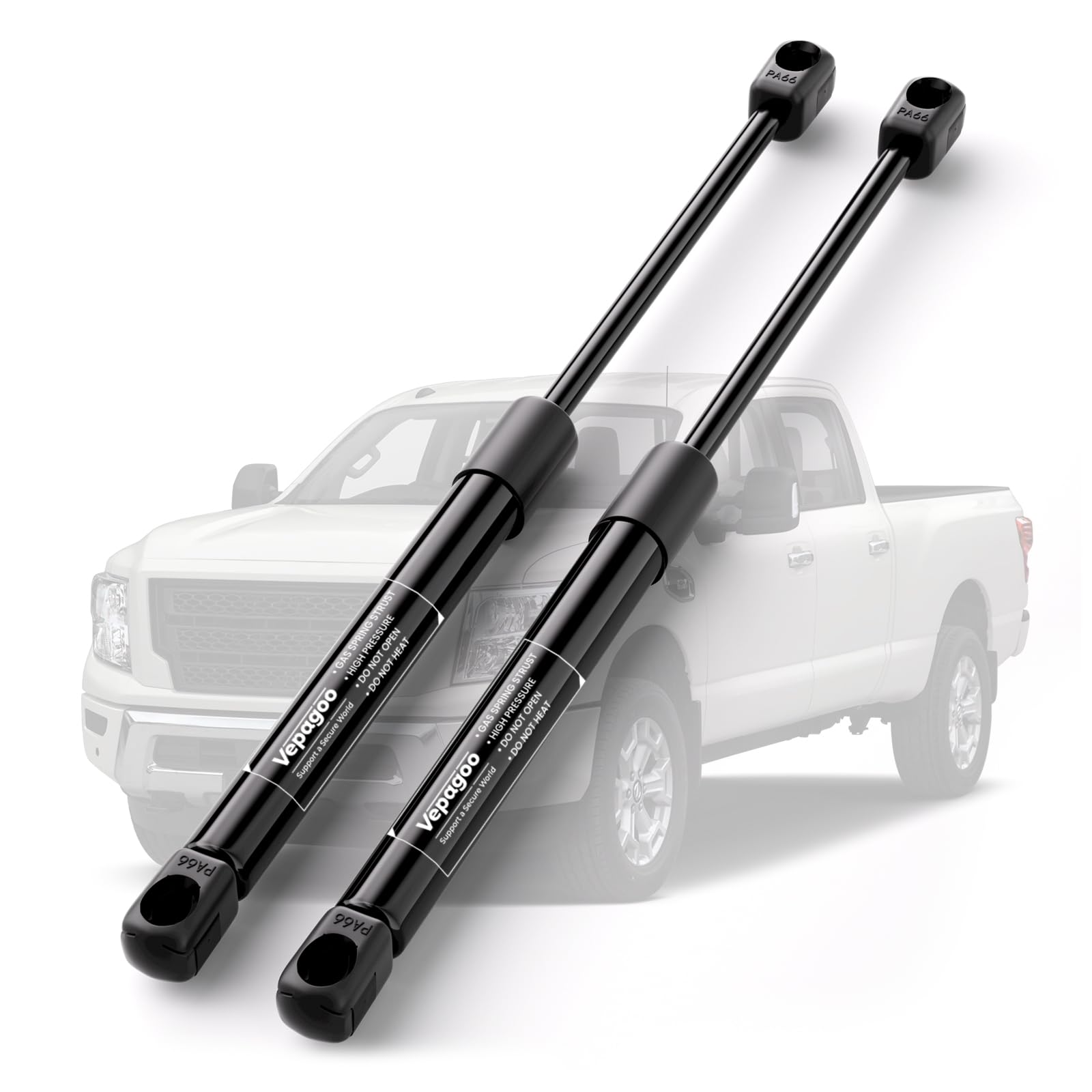 Vepagoo hood struts installed on BMW 323i enable smooth, hands-free hood lifting.