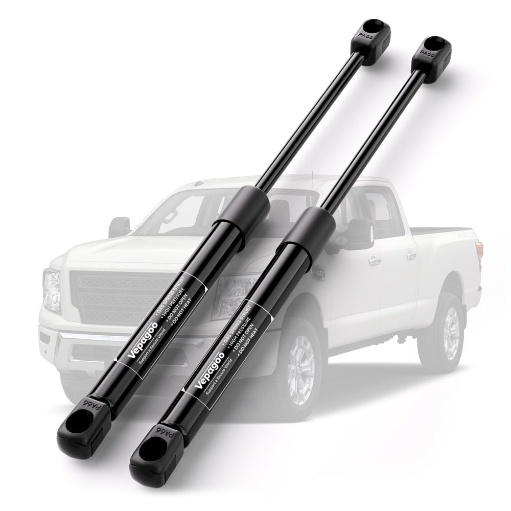 Vepagoo hood struts installed on BMW 323i enable smooth, hands-free hood lifting.