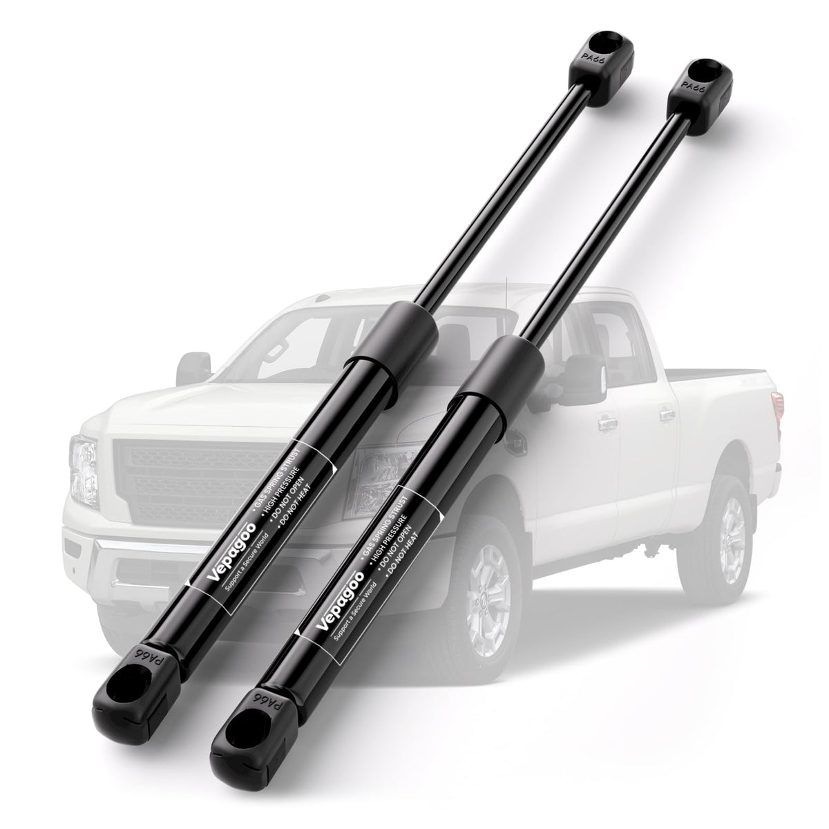 Vepagoo hood struts installed on BMW 323i enable smooth, hands-free hood lifting.