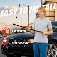 BMW M3 (2008-2011) hood struts in action.