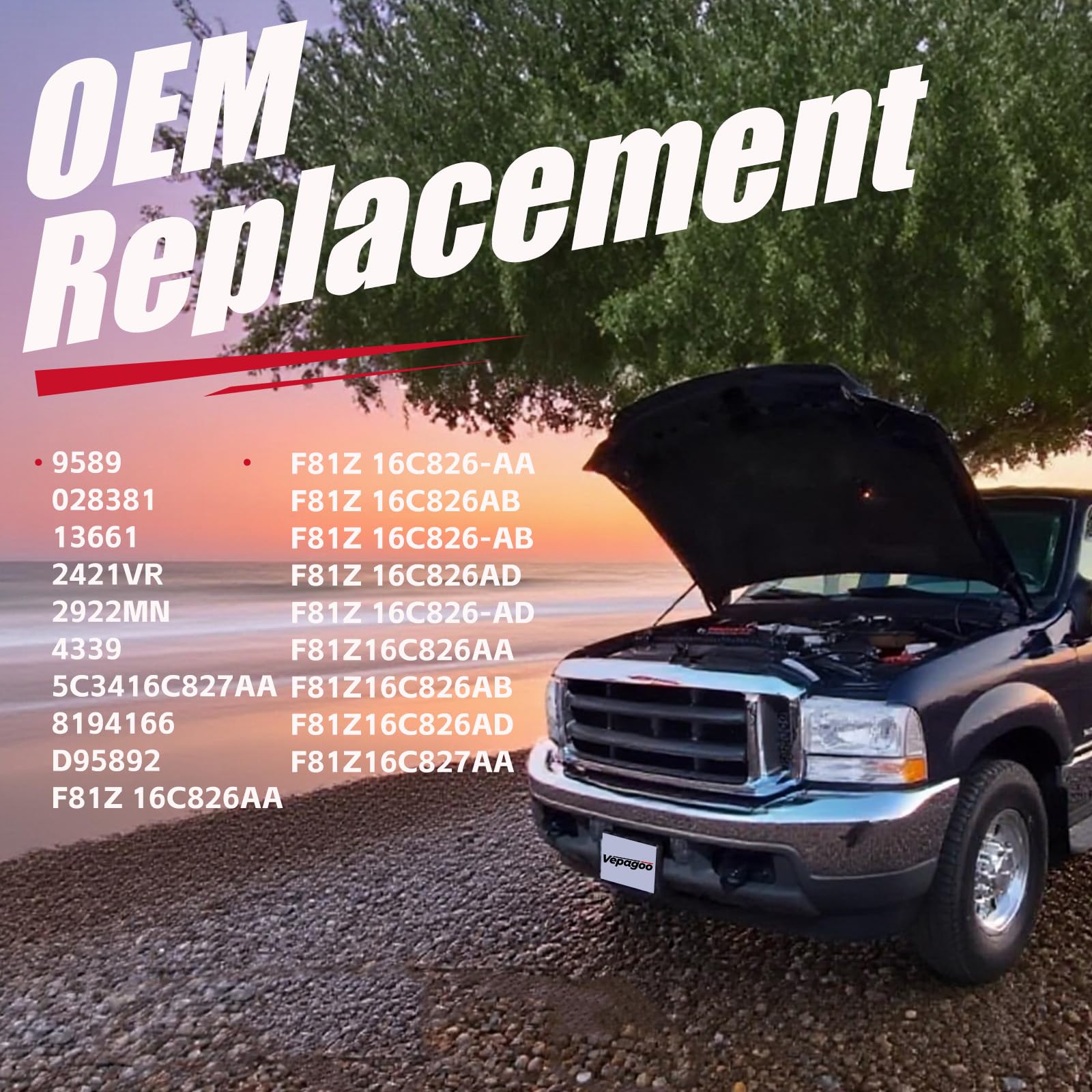 Vepagoo hood struts for F-450/F-550 deliver durable performance in daily use.