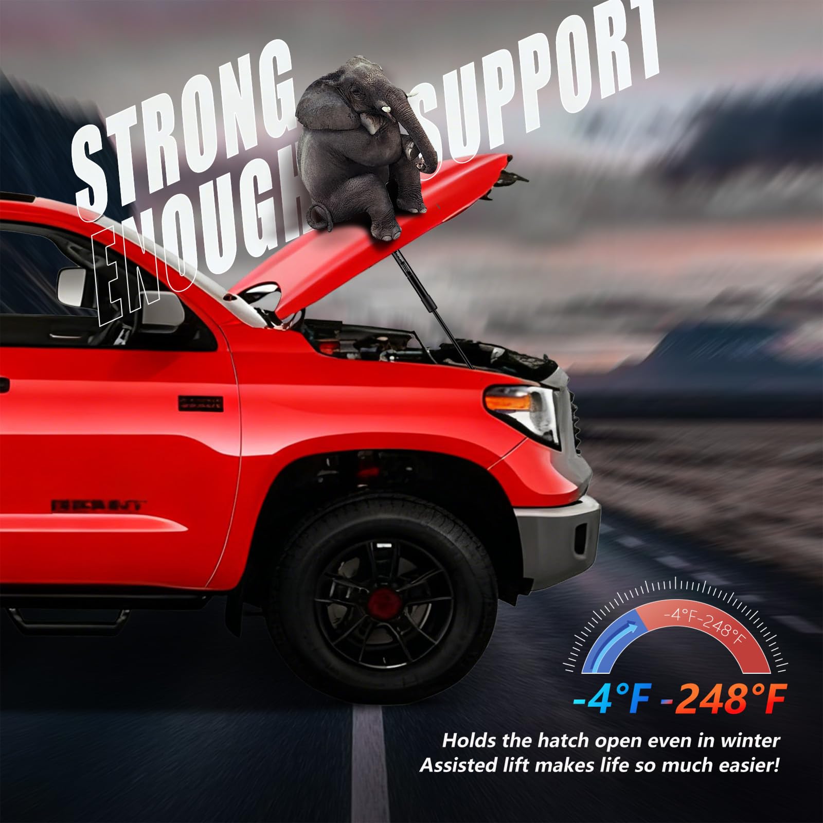 Vepagoo OEM fitment details for Toyota Tundra hood struts.
