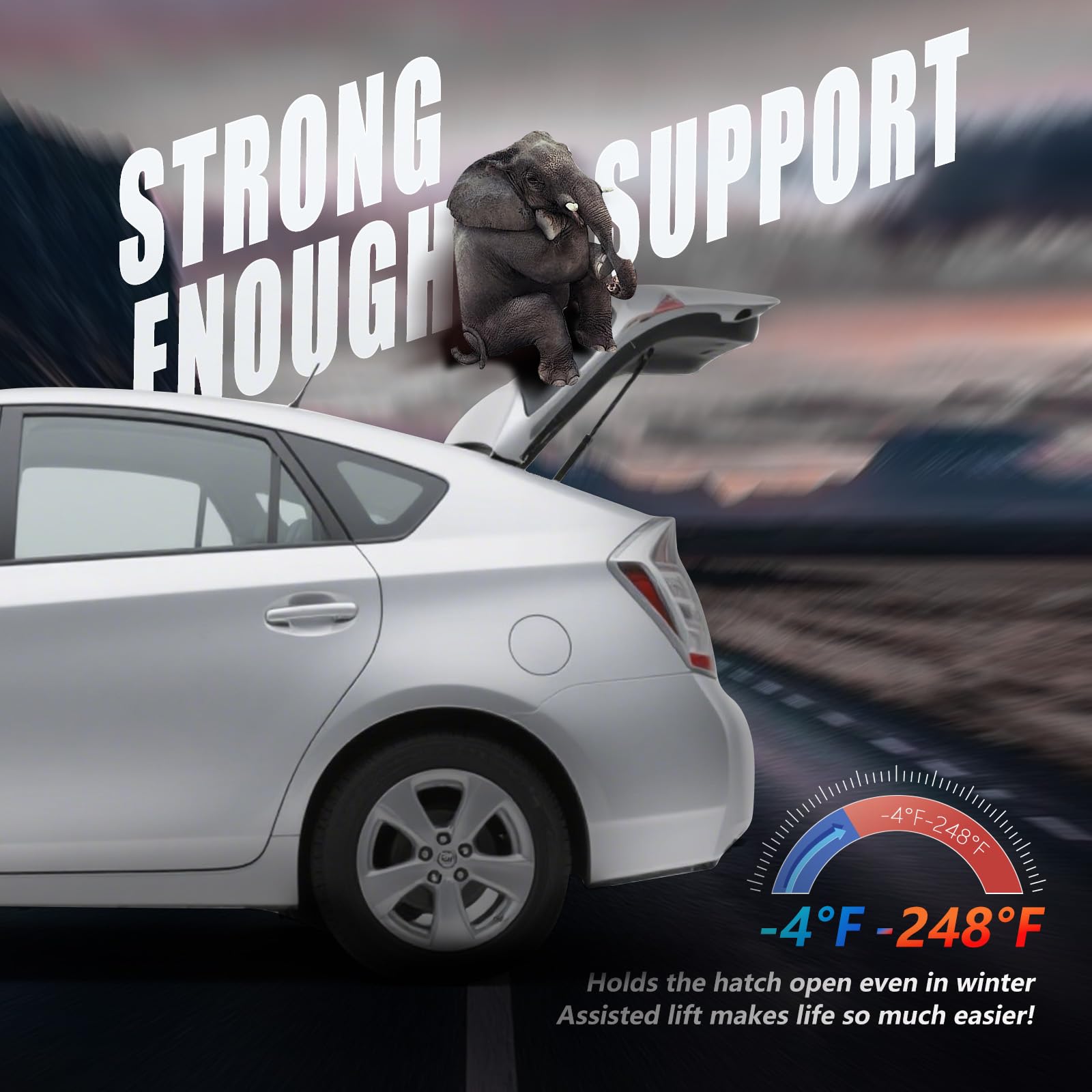 Vepagoo liftgate gas spring 2-pack enhances trunk access