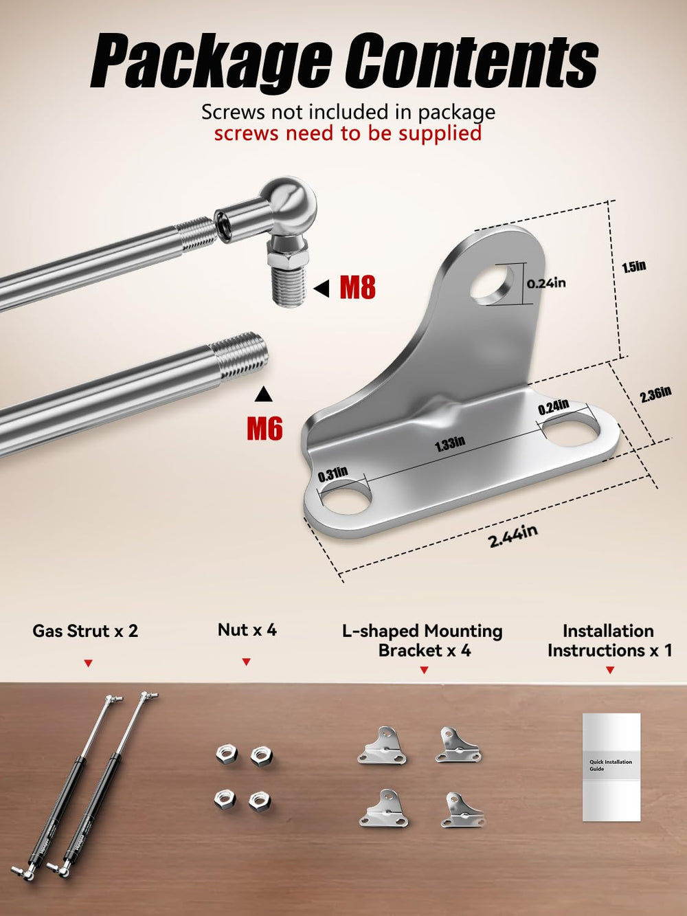 Vepagoo rotatable L-bracket enabling 360-degree adjustment for easy mounting.