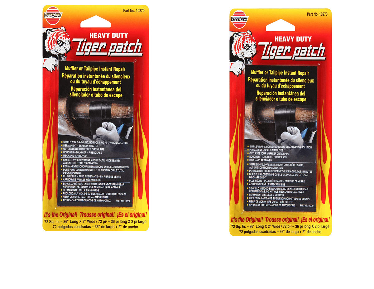Versachem TigerPatch muffler wrap around exhaust for heat protection.