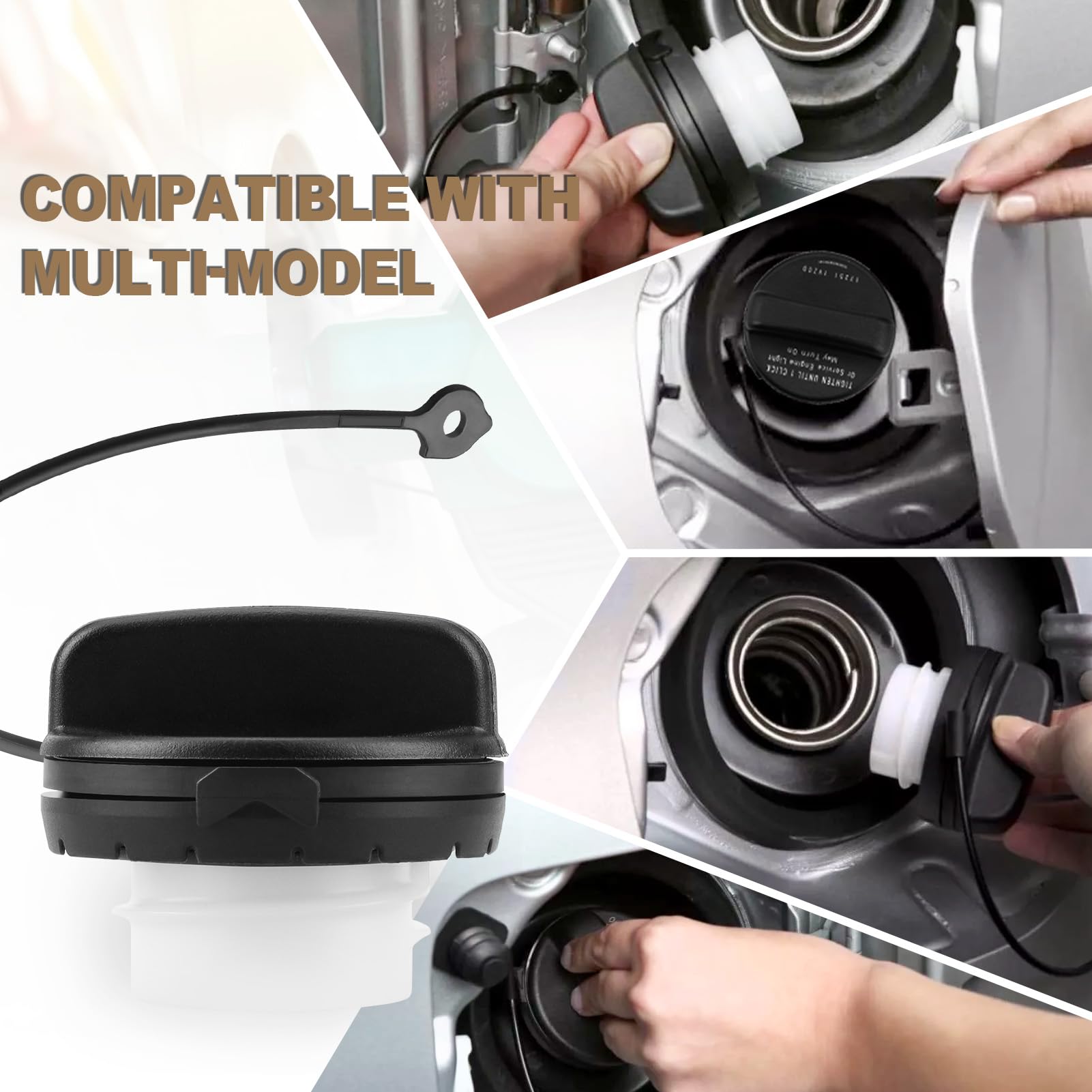 Sound of Vershin gas cap installation click confirms proper seating.