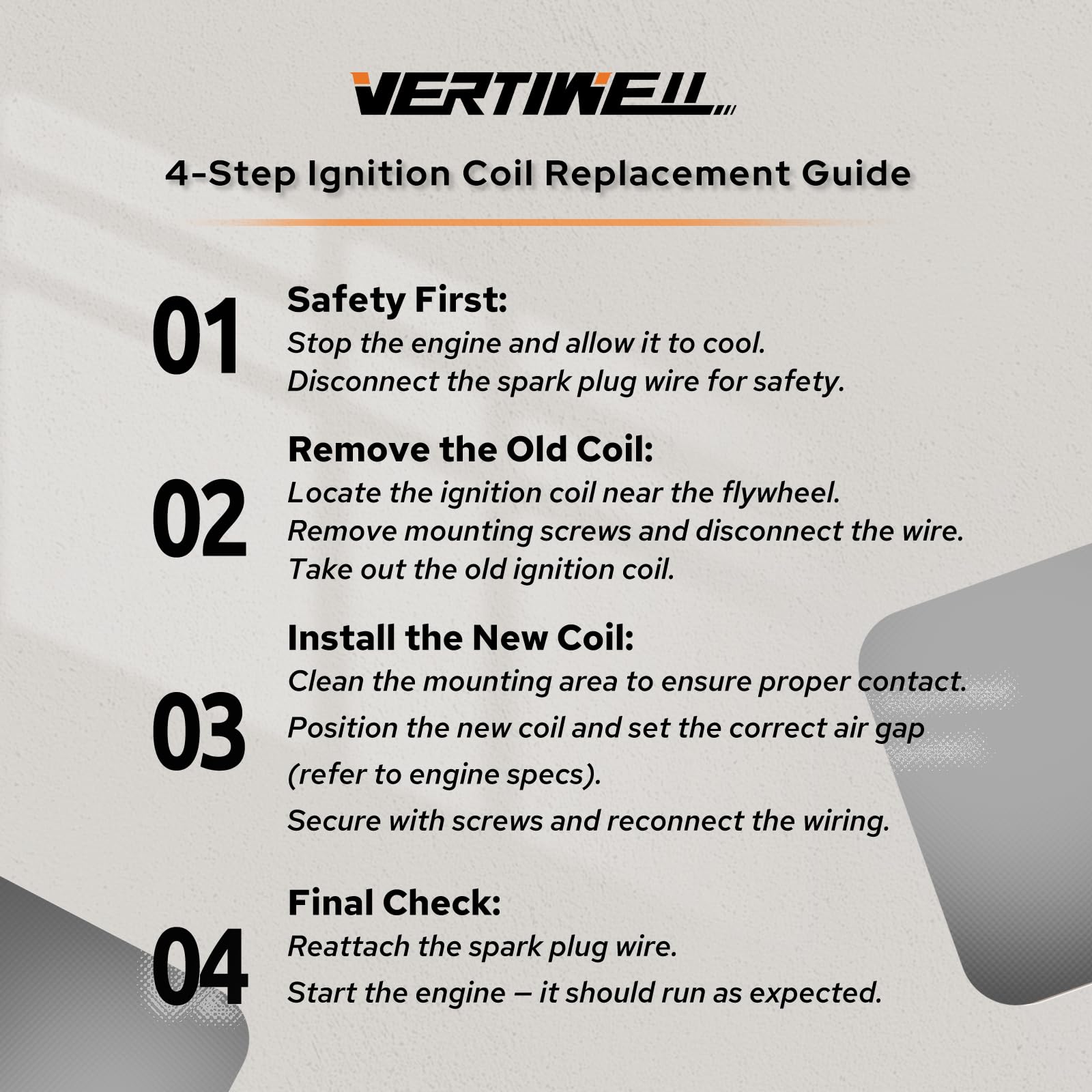 Vertiwell ignition coils for Kawasaki FX921V provide consistent sparks under load