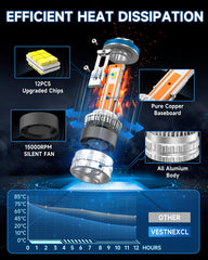 VESTNEXCL 6000K cool white light for sharper road visibility