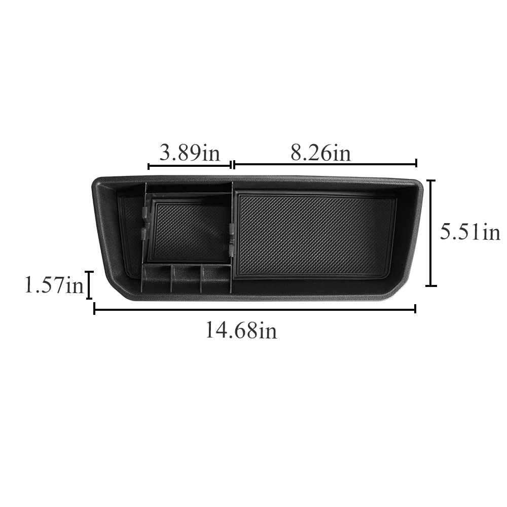 Vesul ABS plastic dashboard tray close-up shows durable matte surface for daily use