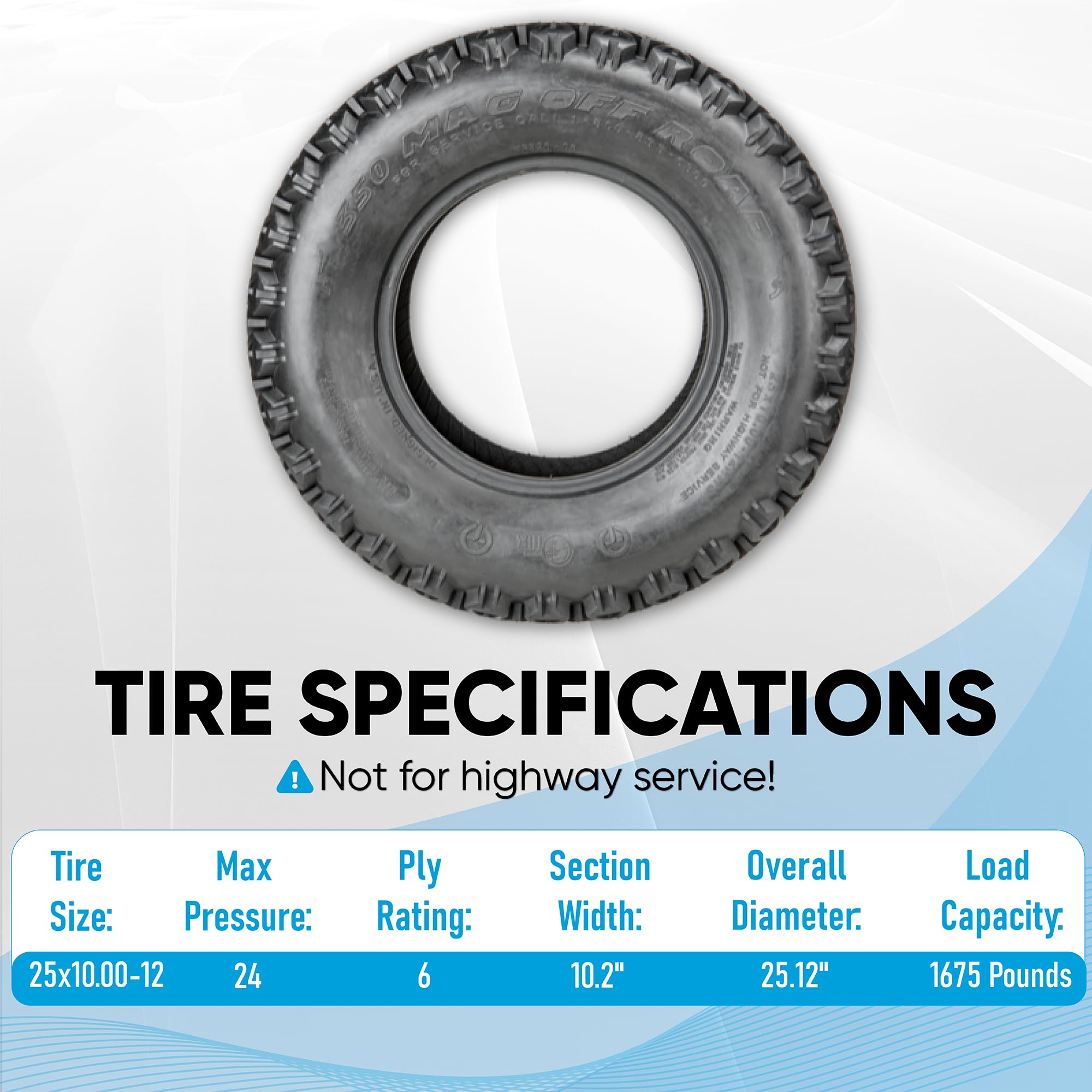 Veteran Tire OTR 350 Mag branding and markings for OE authenticity