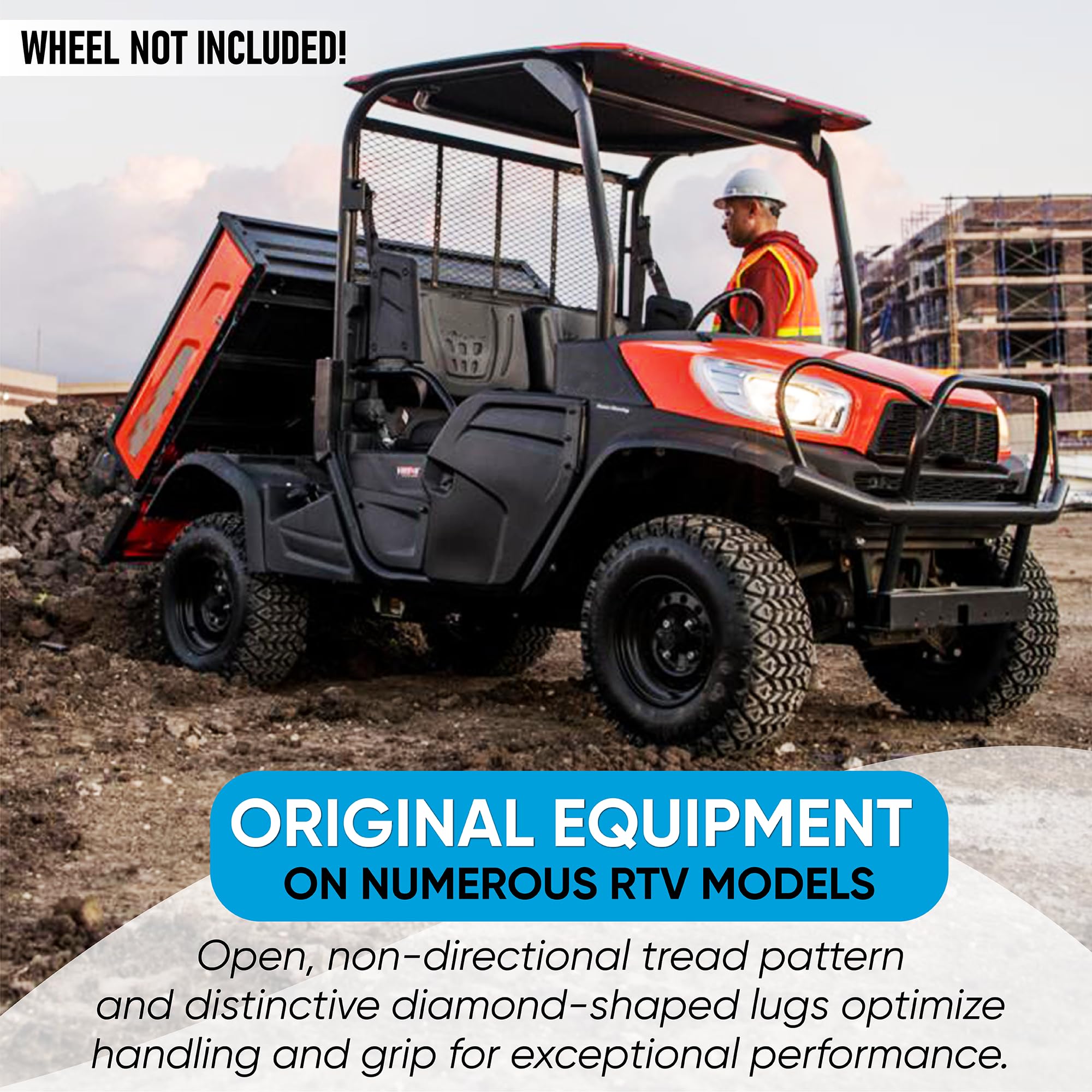 Veteran Tire OTR 350 Mag rolling on dirt path