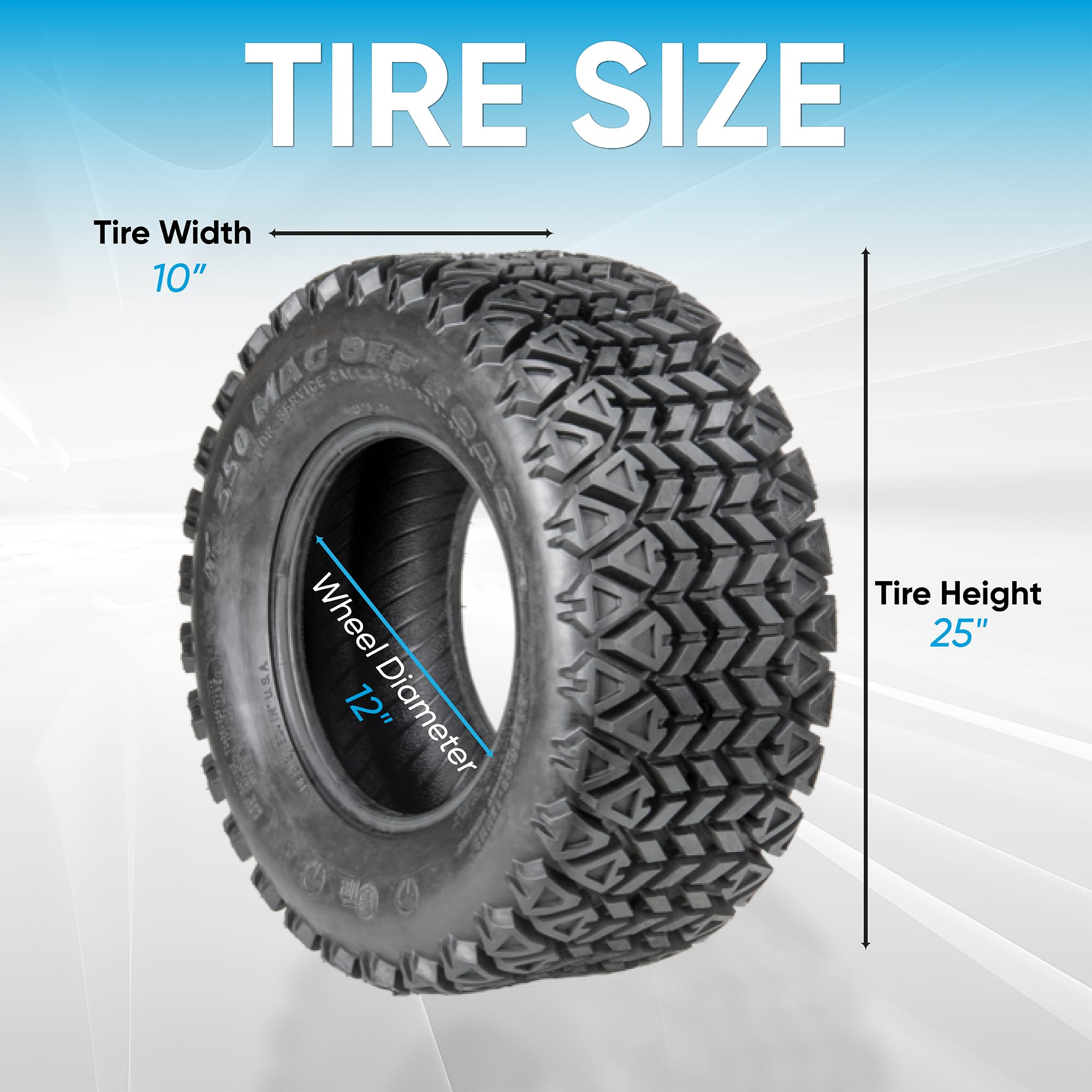 Veteran Tire OTR 350 Mag on rugged trail showing stability