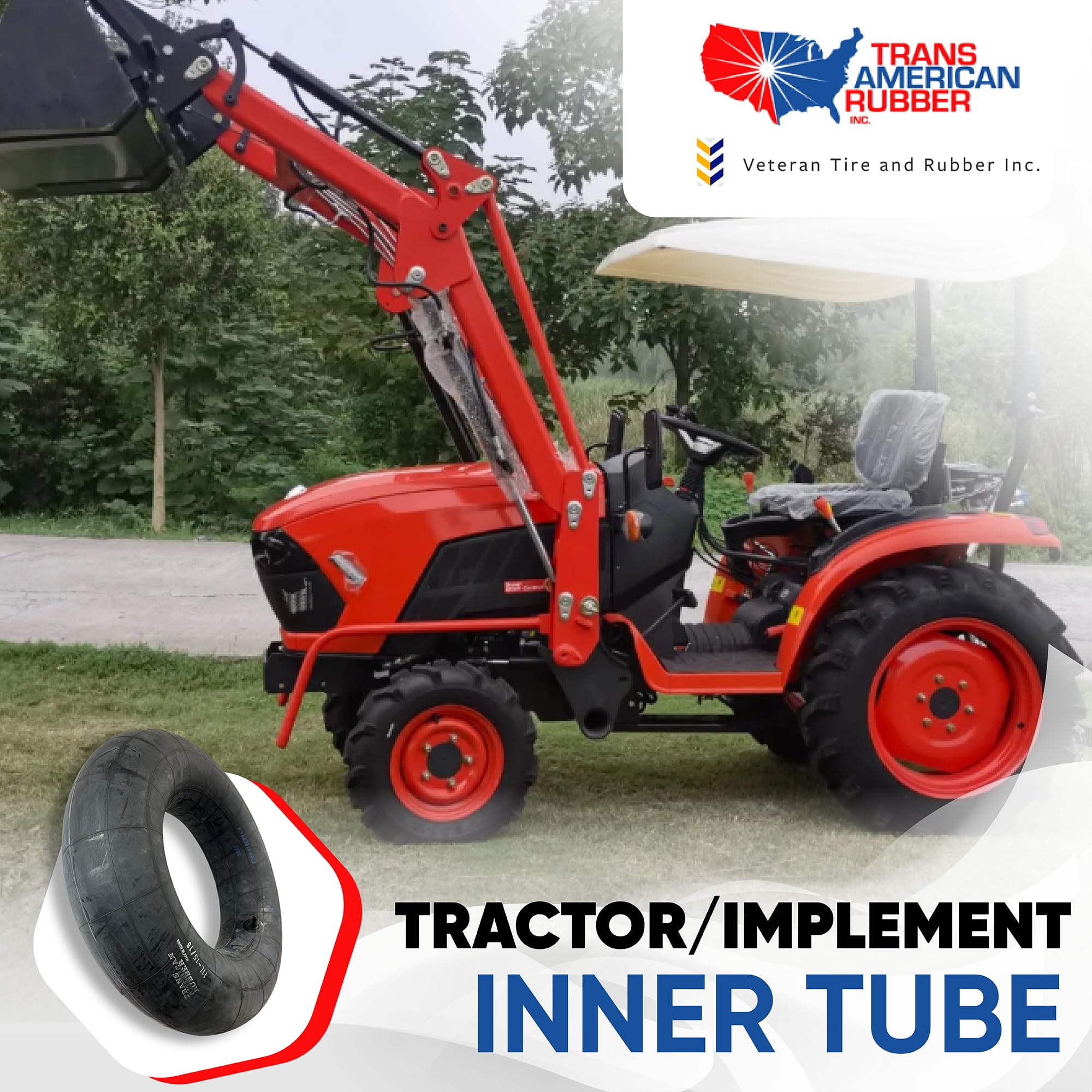 Multi-fit design demonstrates compatibility across heavy equipment tires.