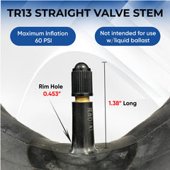 Veteran Tire Trans American inner tube for 23x10.50-12 ensures stable inflation.
