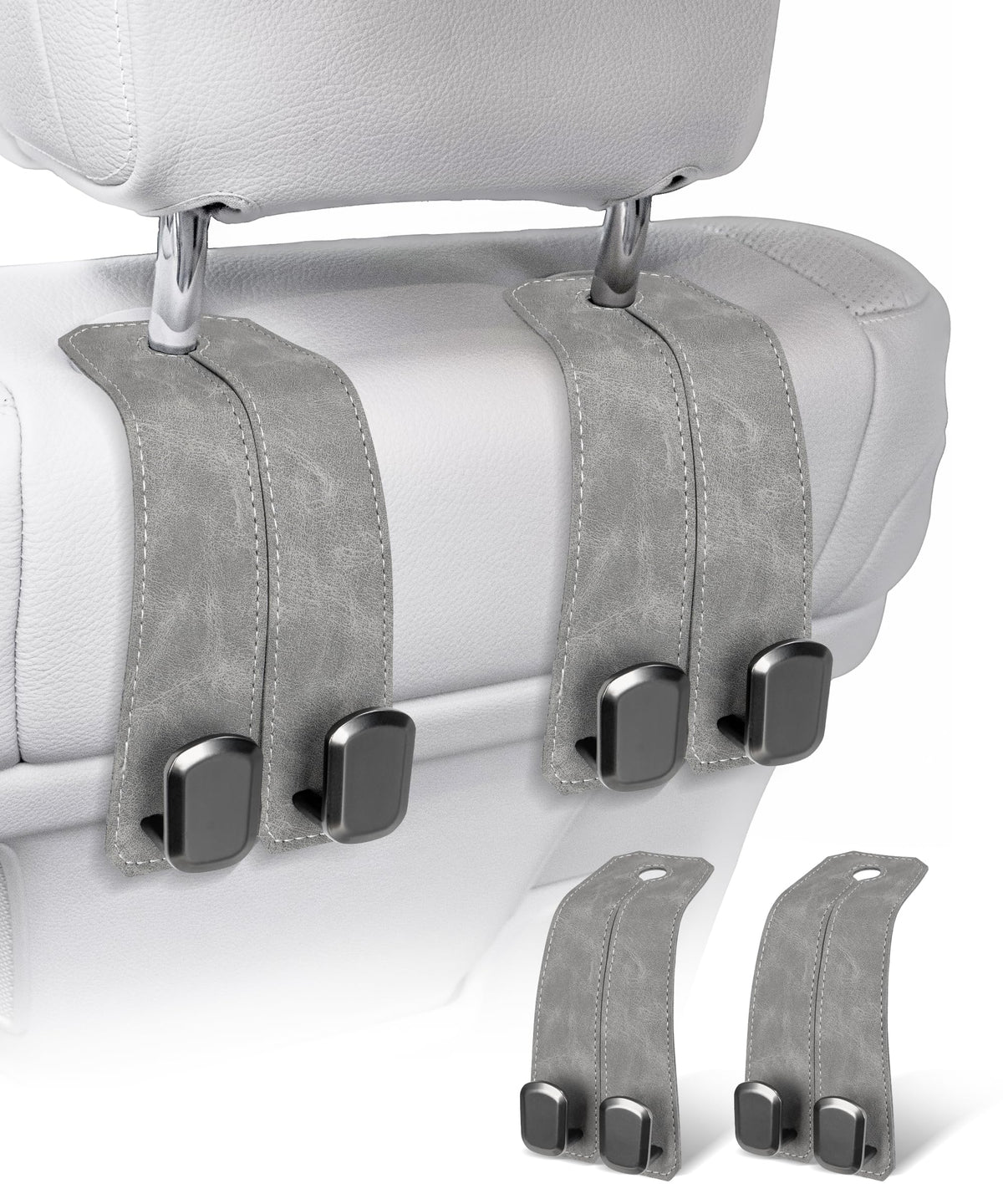 VETERBONE car hooks headrest gray for organized cabin storage.