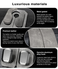 VETERBONE luxury leather car hanger adds premium interior appeal.